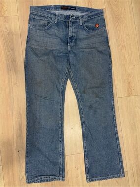 Wrangler FR Cool Vantage 20X  Mens 35 X 32 Cat2 2112 Straight Blue Denim Jeans